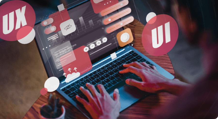UI/UX design process and user interface elements